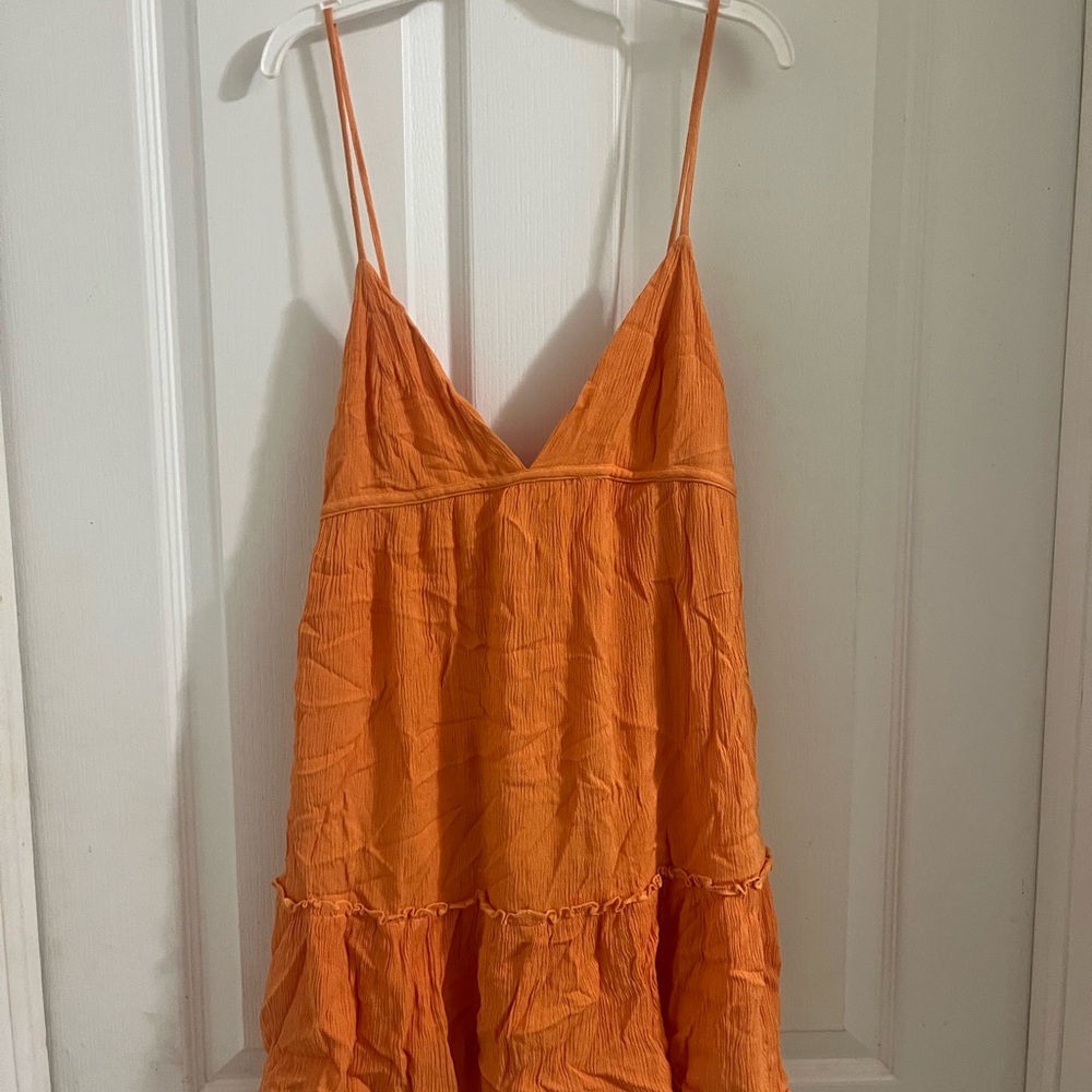 Orange Babydoll Boho Chic Strap Dress/Top